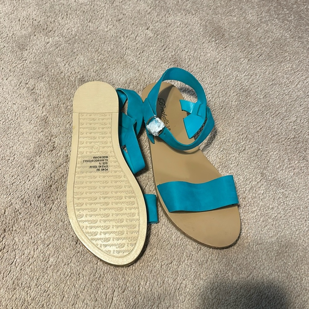 Teal sandals